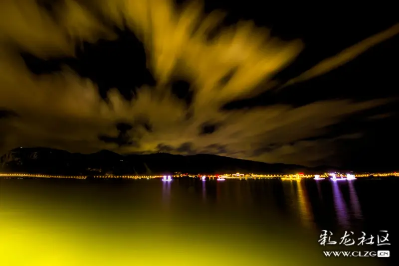 滇池海埂大坝夜景