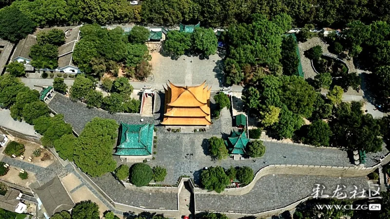 潇湘行航拍洞庭湖畔岳阳楼