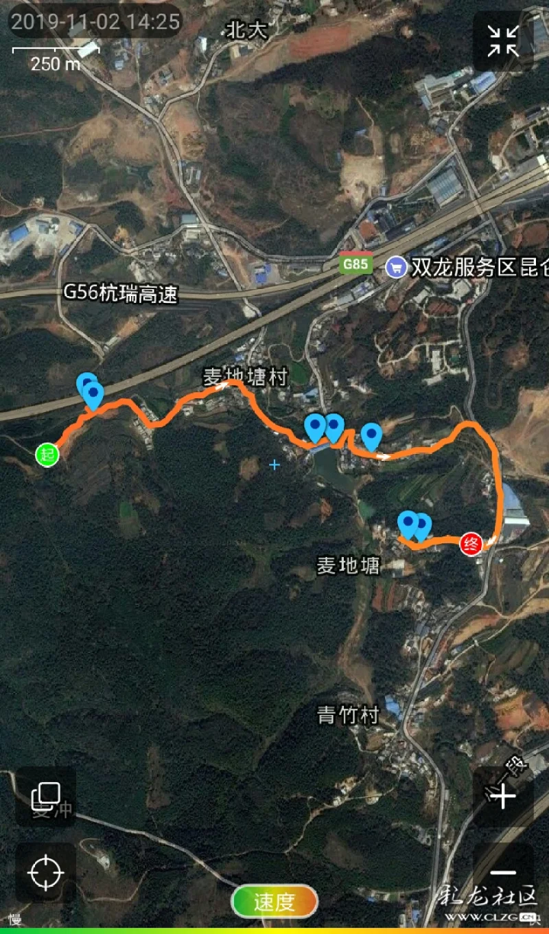 昆明的河流圆宝山麦地塘坝塘