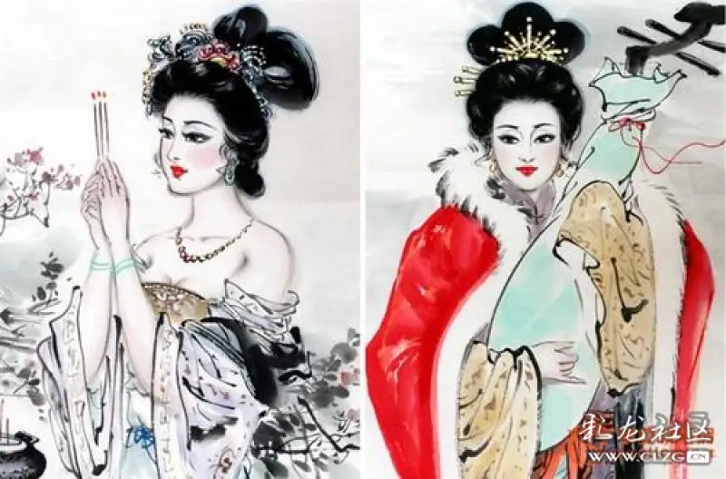 中国古代四大美女一一图片来自网络一一歌曲《美人吟》