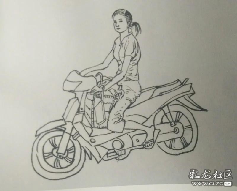 老双速写一一电动自行车