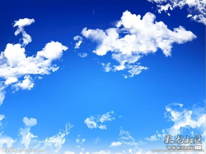 《真的好喜欢你》这是网络上的一组蓝天白云图片