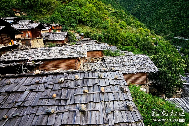 风景如画神秘而古老的傈僳族山寨