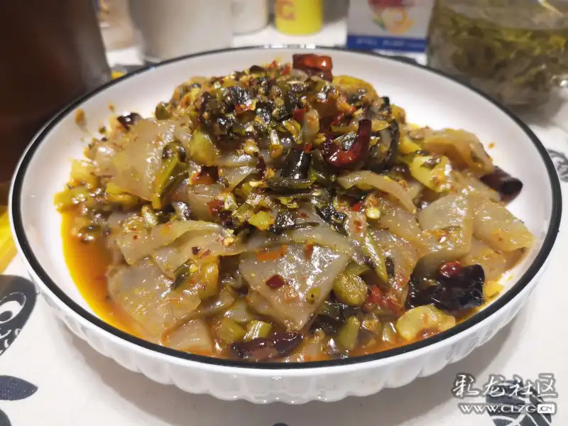 酸菜炒魔芋豆腐