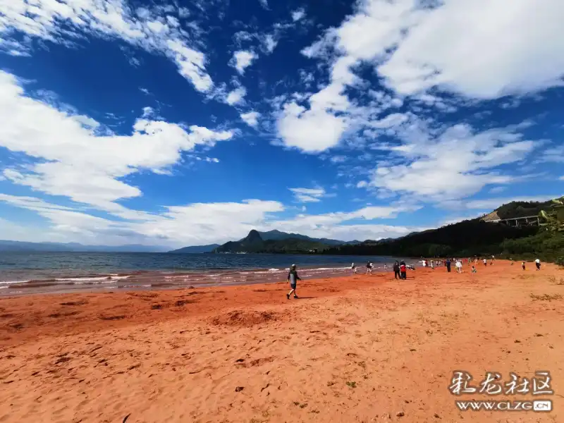 抚仙湖网红沙滩走一走