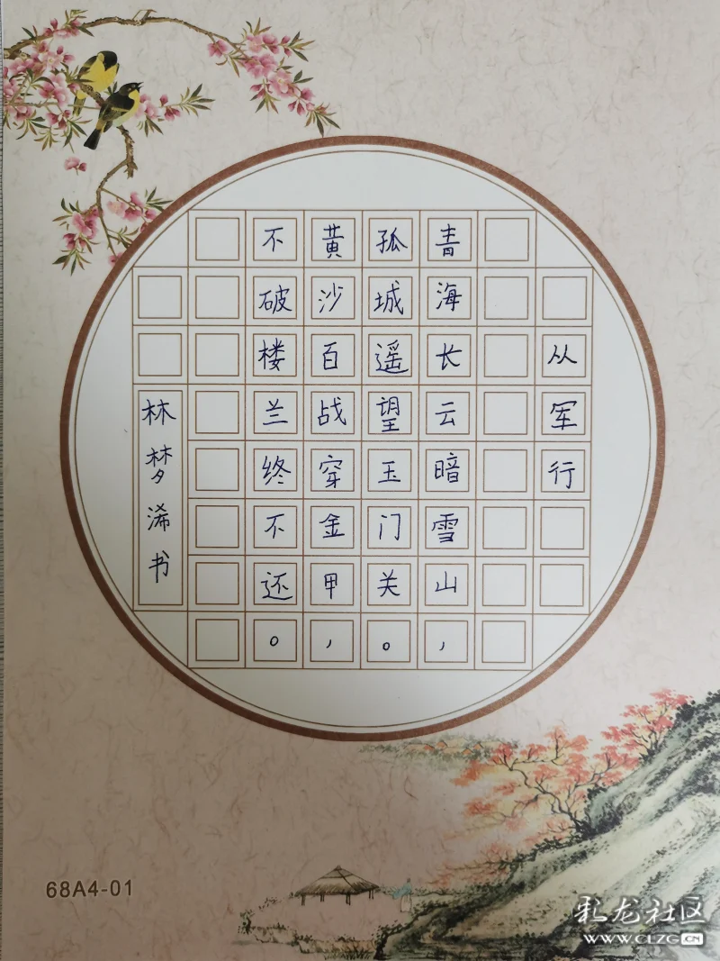 硬笔书法《从军行》