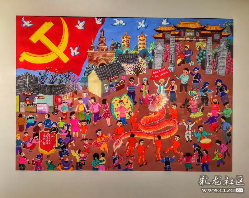 建党100周年艺术创作,建党100周年绘画作品 非遗传承人以及大专院校的师生们为庆祝建党100周年献上的一份厚重