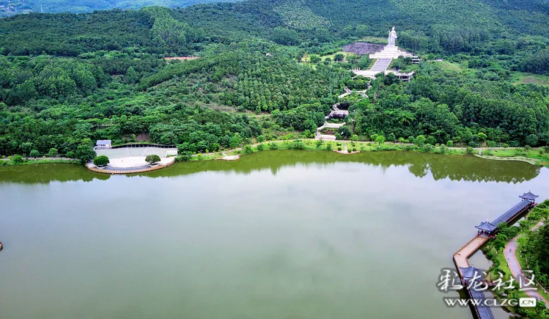 俯瞰重庆永川神女湖