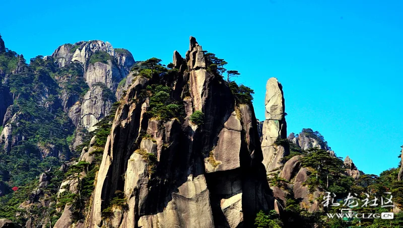 奇峰怪石景色迷人风景如画的三清山