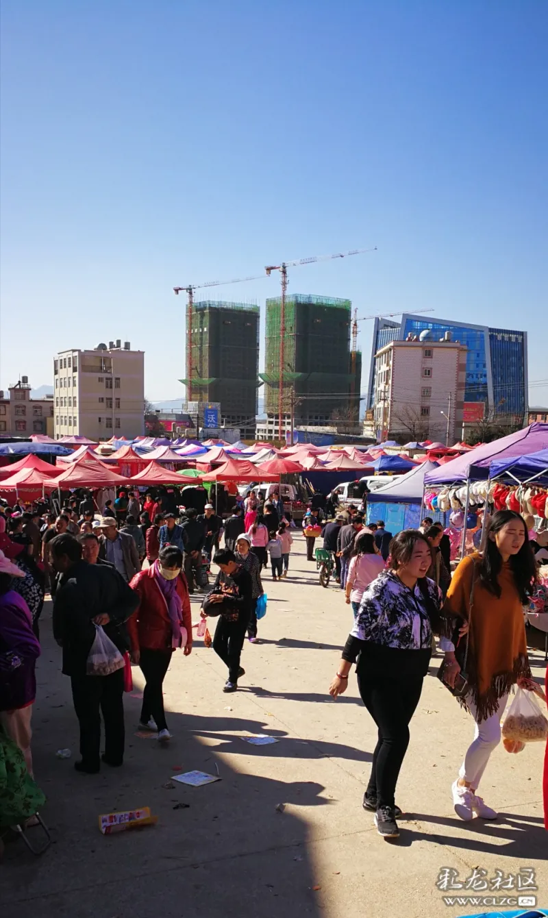 年关前的龙街集市