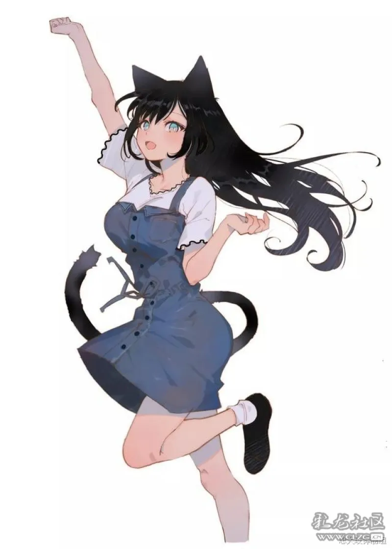 萌萌的猫耳可爱的喵娘