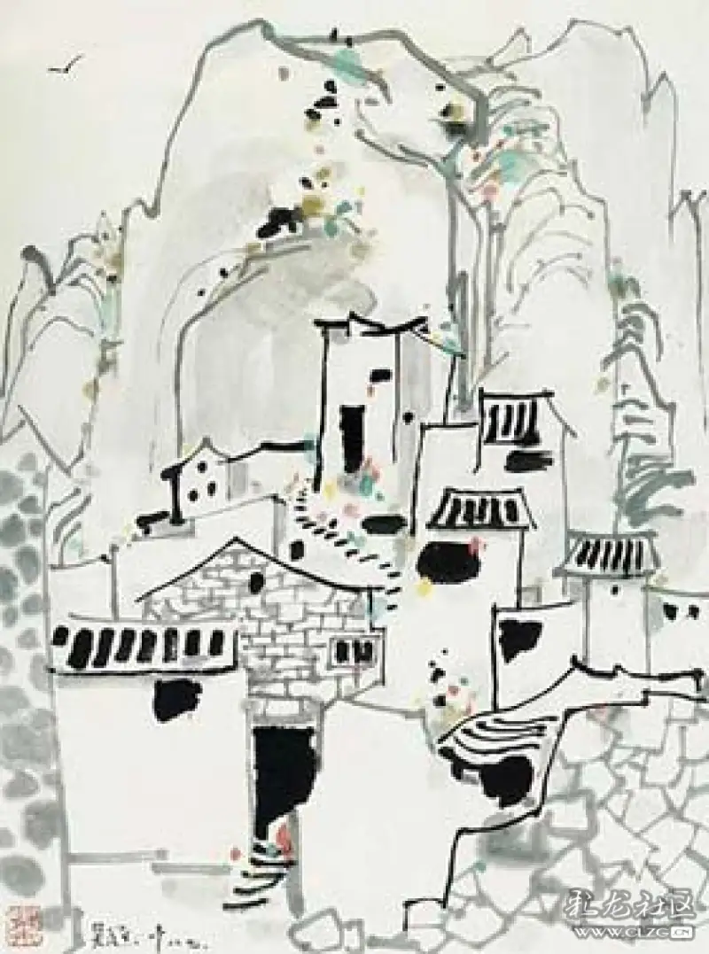 吴冠中水墨画欣赏