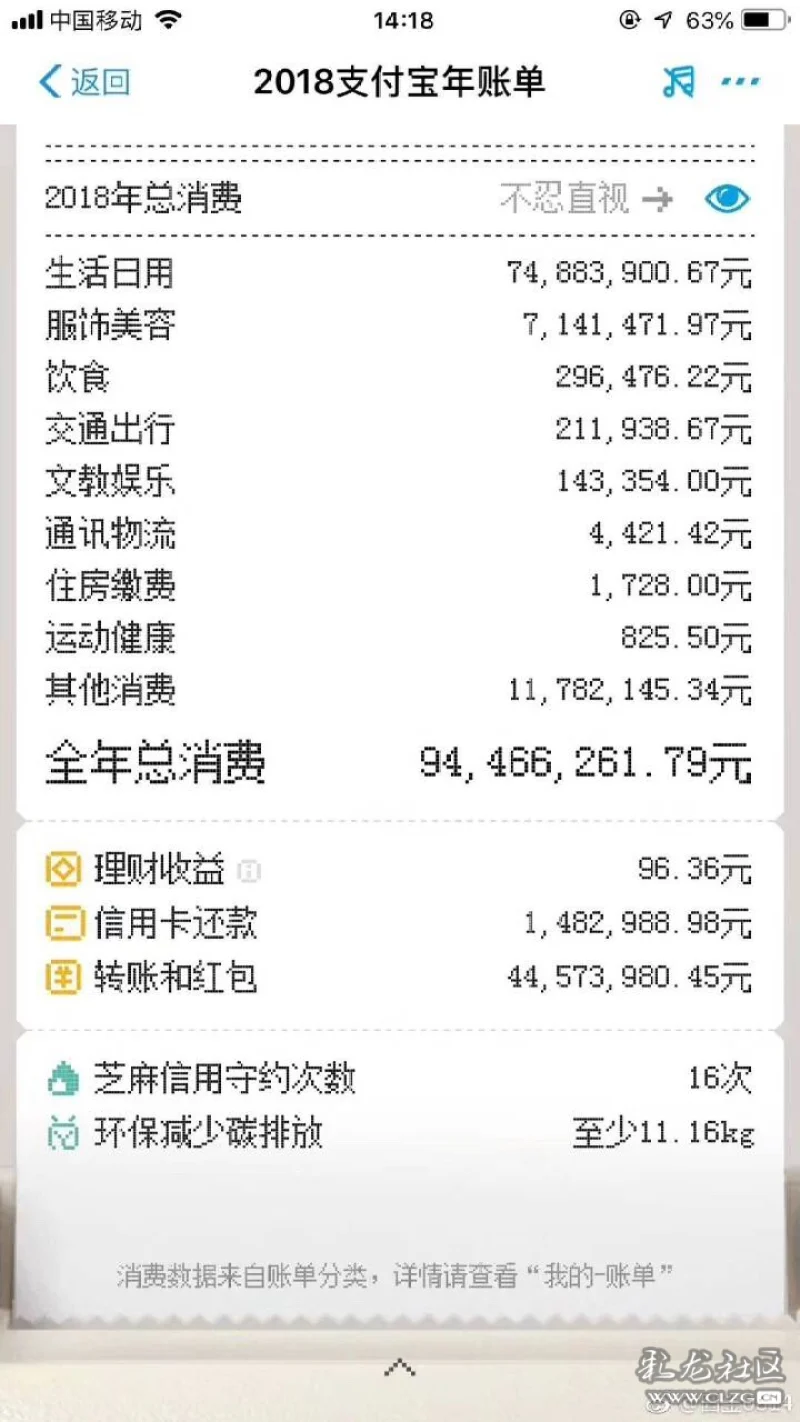 年度恐怖大片支付寶年賬單爆出原來我曾是個土豪