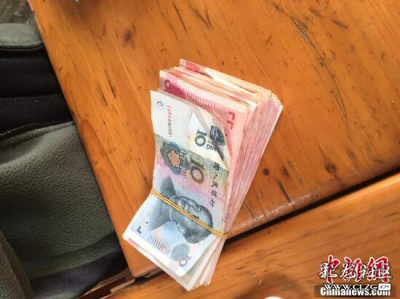 云南野生动物园现土豪投人民币喂长颈鹿