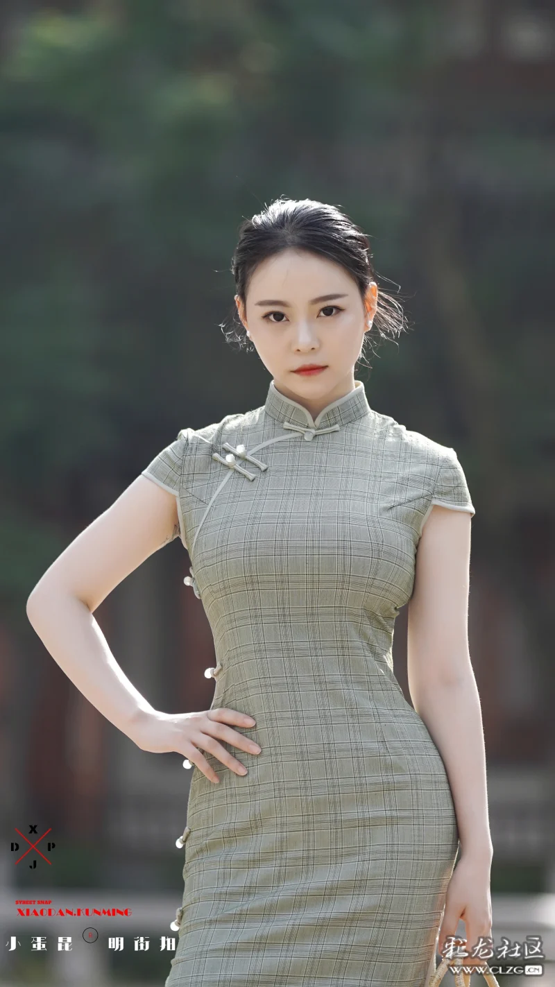 淡淡民国风的旗袍外拍人像