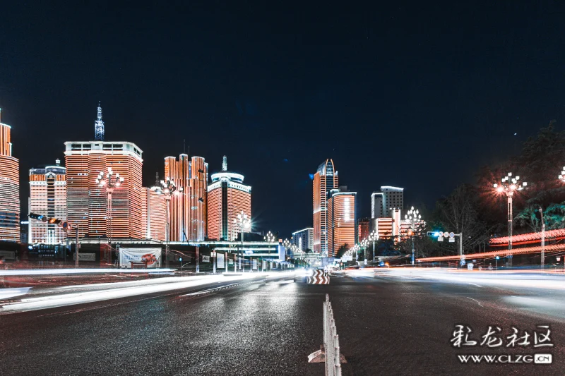 昆明夜景之东风广场