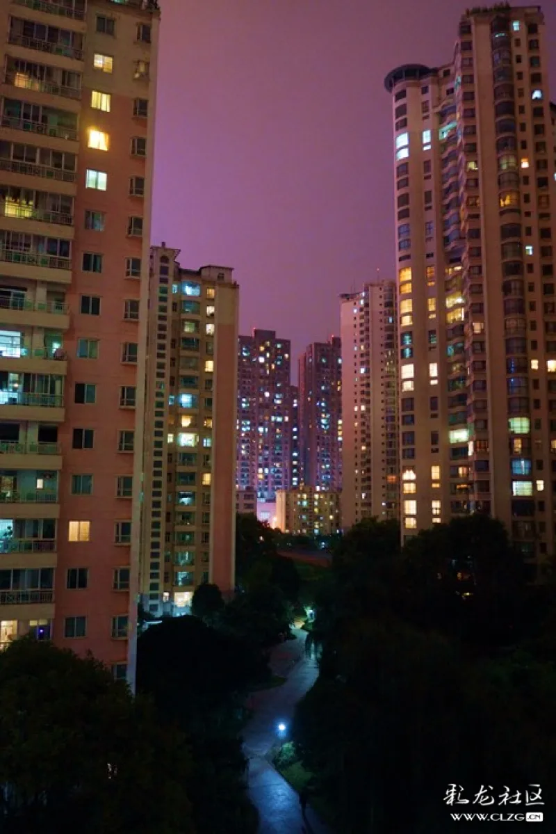 小区夜色