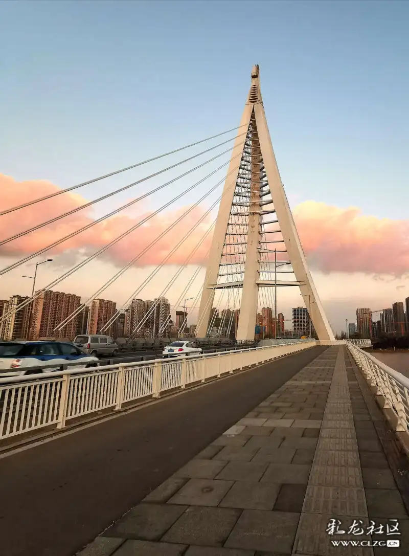 晋阳印象汾河风光夕照祥云桥