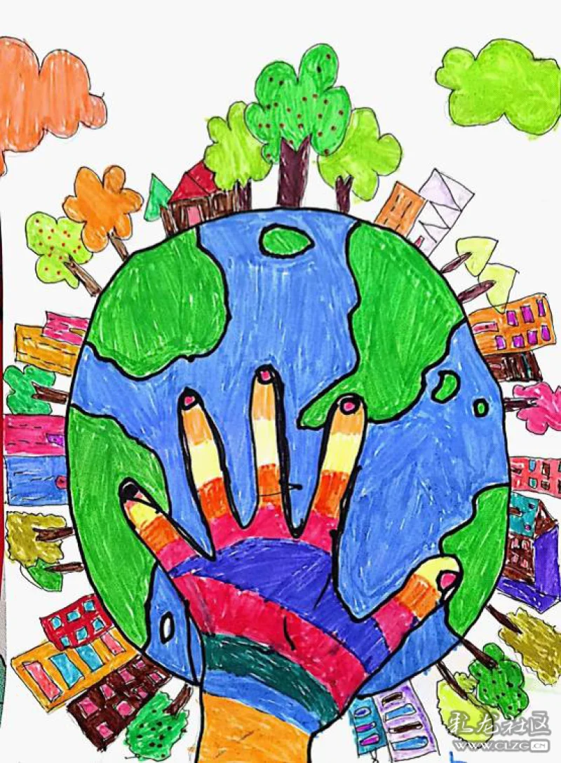 2021保护生物多样性全球艺术大赛少儿组第十一期优秀投稿作品欣赏