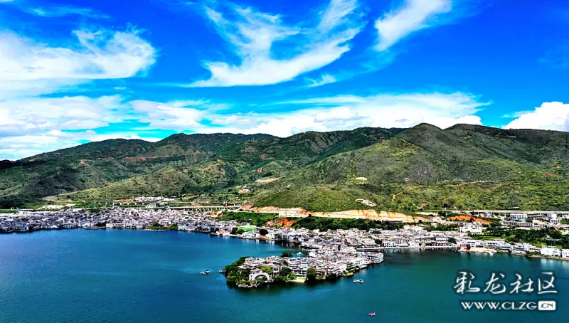 航拍大理苍洱风光双廊镇