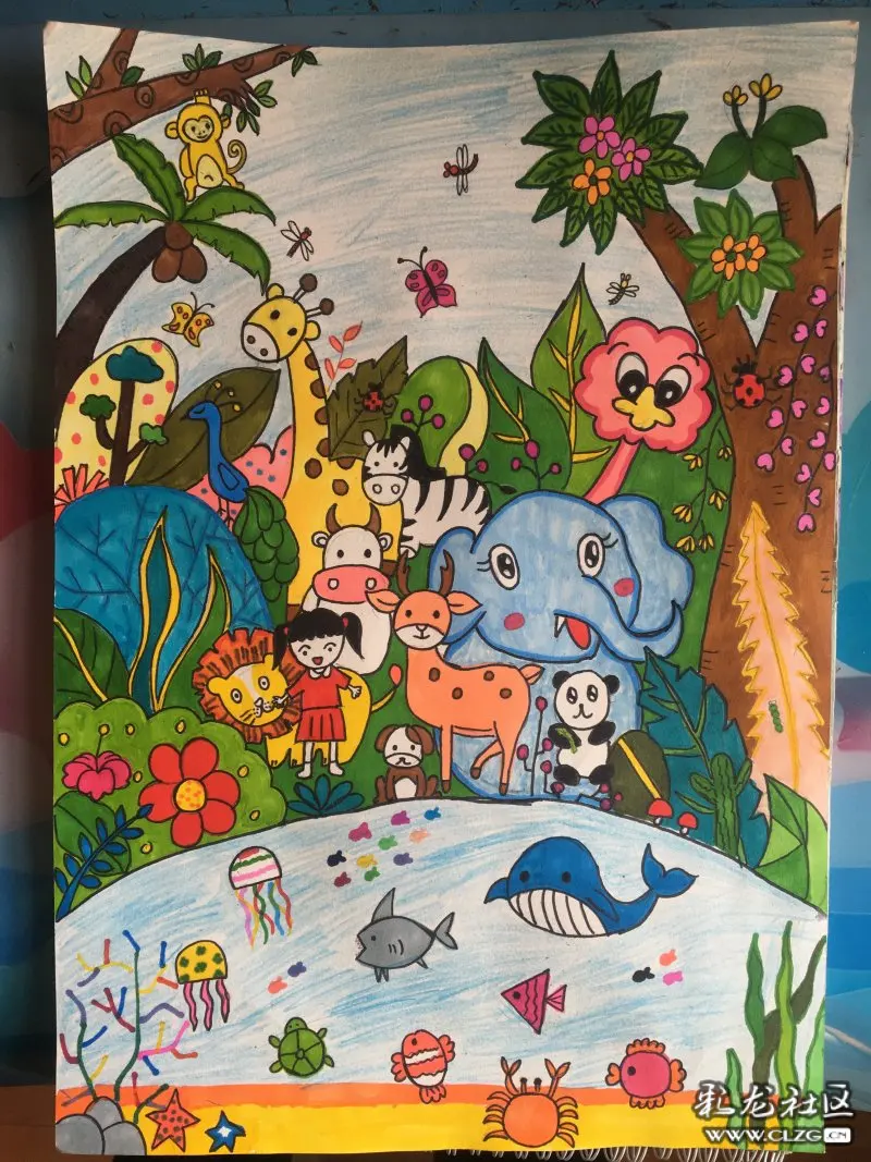 生物多样性我参与昆明市中小学生线上闯关活动共绘生物多样性绘画作品