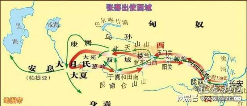 河西走廊到了手,又派張賽西域走.大將衛青霍去病,率兵征戰事搞定.