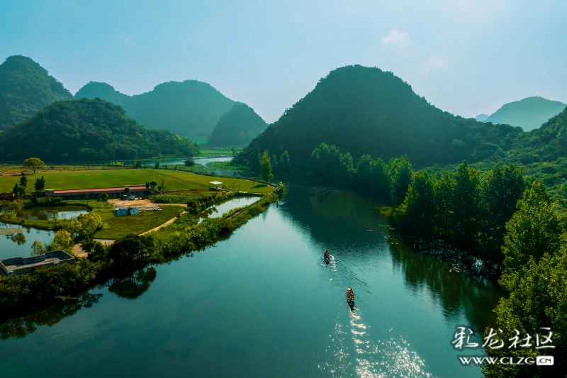 普者黑蒲草塘码头掠影