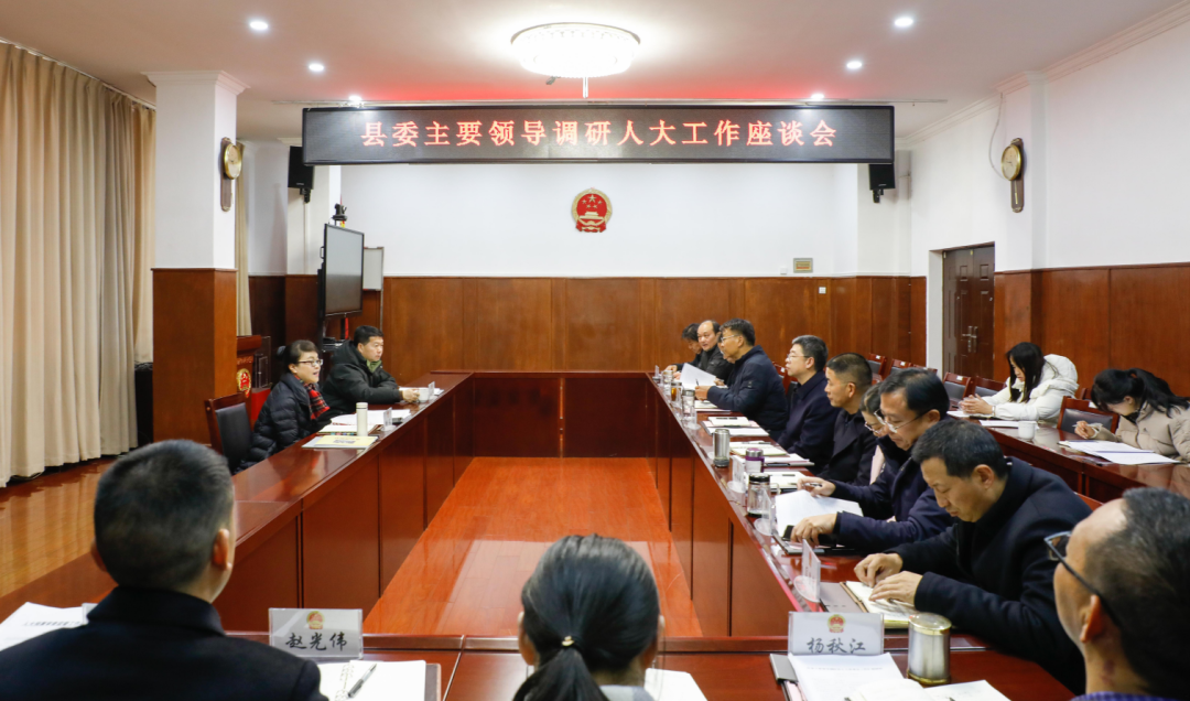 到县人大常委会调研人大工作,县委常委,县委办公室主任张建辉参加调研